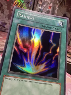 Raigeki Original Print Super Rare Unlimited Edition - LOB-053 - VLP/LP - YuGiOh! - Image 3