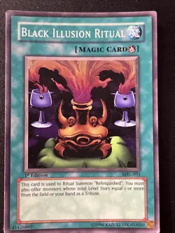 Yu-Gi-Oh TCG Black Illusion Ritual MRL-051 Magic Ruler 1st Edition Holo Rare - Image 1