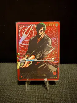 Roronoa Zoro OP01-001 Gold Text LECAFIG One Piece Card Japanese - Image 1