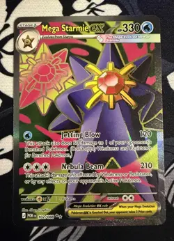 Pokemon TCG Mega Starmie EX 102/088 Perfect Order Full Art Ultra Rare Near Mint - Image 1