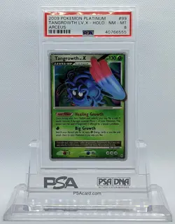 POKEMON ARCEUS TANGROWTH LV X #99 ULTRA RARE HOLO FOIL CARD PSA 8 NM-MT #* - Image 1
