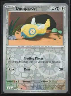 Dunsparce Common SV09: Journey Together 120/159 NM Pokemon Card Reverse Holo - Image 1