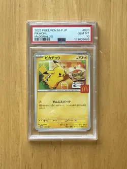 Pikachu 020/M-p McDonald's Happy Set Promo Pokemon Card PSA 10 Gem MT Burgerchu - Image 4
