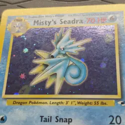 Pokemon Misty's Seadra 9/132 Gym Heroes Holo Rare Pokemon Card VLP - Image 2