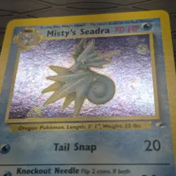 Pokemon Misty's Seadra 9/132 Gym Heroes Holo Rare Pokemon Card VLP - Image 3