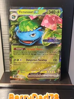 Venusaur EX (Stellar Crown Stamp) 001/142 Promo Holo Pokemon TCG NM - Image 1
