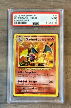 2016 Pokemon XY evolutions #11/108 Charizard-Holo rare PSA 9 Mint - Image 1