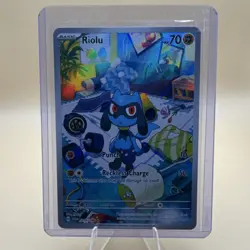 The Pokemon Company Riolu SV01 215/198 Illustration Rare Holo Pokemon TCG - Image 1