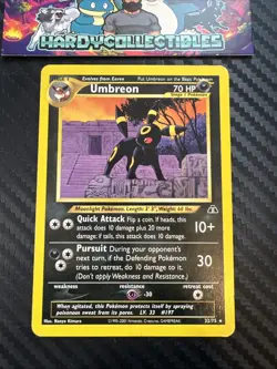 Pokemon TCG Neo Discovery Umbreon Card 32/75 Non Holo Rare MP+ - Image 1