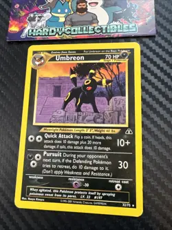 Pokemon TCG Neo Discovery Umbreon Card 32/75 Non Holo Rare MP+ - Image 2