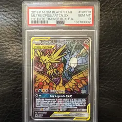 2019 Pokemon Moltres Zapdos Articuno GX SM210 PSA 10 Sun & Moon Promo - Image 1