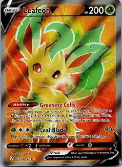 Leafeon V 166/203 Ultra Rare Evolving Skies Pokemon Near Mint - Image 1