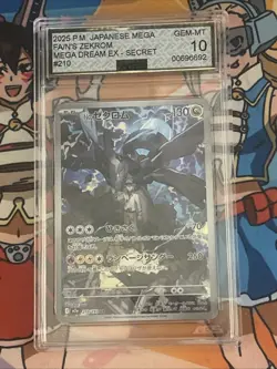 2025 POKEMON JPN M2A-MEGA DREAM EX ART RARE #210 N'S ZEKROM PSA Graded AGS 10 - Image 1