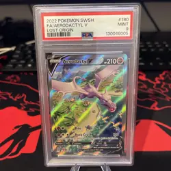 2022 Pokemon Swsh FA/Aerodactyl V Lost Origin #180 PSA 9 MINT - Image 1