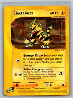 Pokemon TCG Electabuzz #76/165 Unlimited CCG Expedition - Image 1