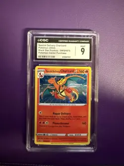 Pokemon TCG Special Delivery Charizard SWSH075 Holo Black Star Promo CGC 9 - Image 1