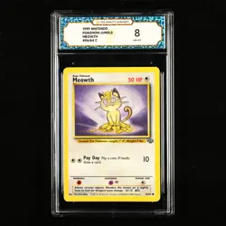 TQG 8 NM-MT 1999 Pokemon ENG Meowth #56/64 C - Image 1