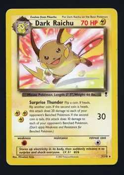 Dark Raichu HP 7/110 - Rare Theme Deck Exclusive - Legendary Collection Pokemon - Image 1