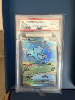Pokemon Mew EX Bubble Mew PSA 10 Gem Mint 232/091 Sir SV Paldean Fates 2024 - Image 1