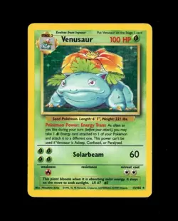 1999 WOTC Pokemon VENUSAUR HOLO BASE SET 15/102 RARE! LP - - Image 1