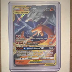 Pokemon Reshiram & Charizard GX TAG TEAM Ultra Rare Holo 20/214 HP 270 - Image 1