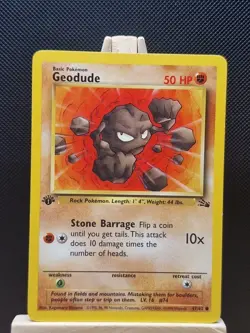 Pokemon 1999 WOTC 1st Edition Fossil Geodude 47/62 - Excellent - Image 1