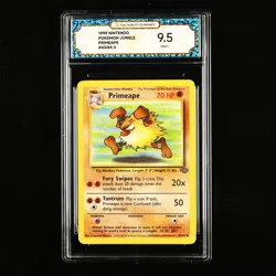 TQG 9.5 MINT+ 1999 Pokemon ENG Primeape #43/64 U - Image 1