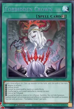 BPRO-EN067 Forbidden Crown Secret Rare 1st Edition YuGiOh - Image 1