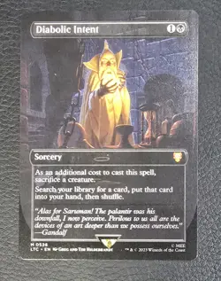Diabolic Intent (Borderless) Commander: the Lord of the Rings MTG NM Magic Card - Image 1