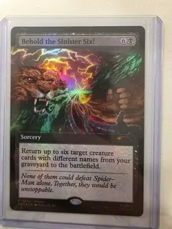 Pax West 2025 Behold The Sinister Six! Magic The Gathering Spiderman Promo Card - Image 1