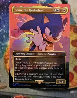 MTG Sonic the Hedgehog (Rainbow Foil) x1 NM from Secret Lair Drop Series - Image 1