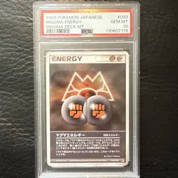 POP 2 2003 Pokemon Japanese Magma Deck Kit Magma Energy PSA 10 - Image 1