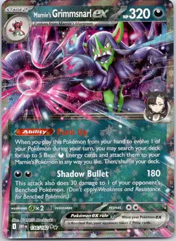 Marnie's Grimmsnarl ex 136/182 Double Rare Destined Rivals Pokemon Near Mint - Image 1