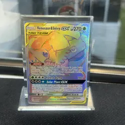 Venusaur & Snivy GX (Secret Rare) 249/236 Sm-Cosmic Eclipse Holo Pokemon - Image 1