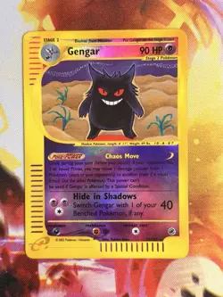 2002 Pokemon TCG Expedition Base Set Gengar 013/165 Reverse Holo Rare MP/HP - Image 1