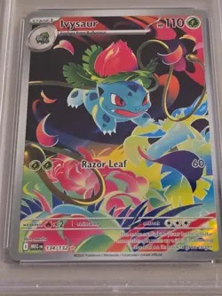 2025 Pokemon Mega Evolution Base #134 Illustration Rare Ivysaur PSA 9 Mint - Image 2