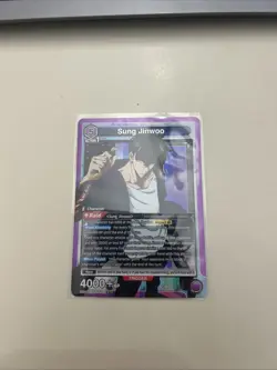 Union Arena UE17BT: SOLO LEVELING Sung Jinwoo UE17BT/SLG-1-021 Super Rare SR NM! - Image 1