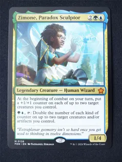 Zimone Paradox Sculptor - FDN - Mtg Card #14H - Image 1