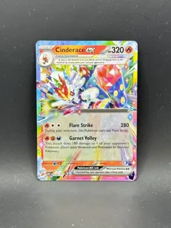 Cinderace EX Full Art Holo 38/217 Ultra Rare Pokemon Card Ascended Heroes - Image 1
