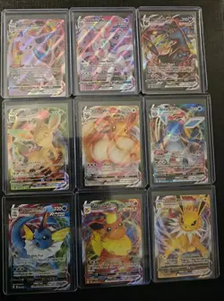 Eeveelution Vmax 9 Card Complete Set Pokemon Evolving Skies NM Umbreon Eevee - Image 1