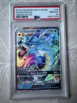 Pokemon Gyarados GX Holo Ultra Rare TCG Card 16/68 PSA 10 - Image 1