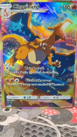 Charizard Custom Made Fan Made Pokemon ACG CCG Texture-Holofoil Card NM. - Image 2