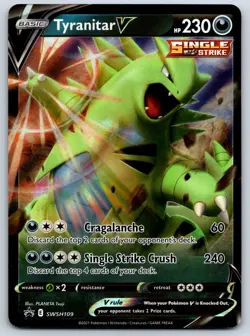 Tyranitar V - Black Star Promo SWSH109 Pokemon Card NM - Image 1
