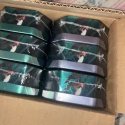 Full case (6) Pokemon Trading Card Game Tin 3 Tyranitar & 3 Darkrai Metal Teal - Image 1