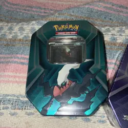 Full case (6) Pokemon Trading Card Game Tin 3 Tyranitar & 3 Darkrai Metal Teal - Image 3