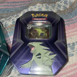 Full case (6) Pokemon Trading Card Game Tin 3 Tyranitar & 3 Darkrai Metal Teal - Image 4