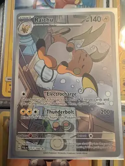 Pokemon Raichu 211/193 SV02 Paldea Evolved Holo Illustration Rare Card English - Image 1