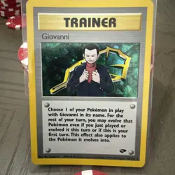 Pokemon TCG Giovanni Trainer 2000 Gym Challenge Holo Rare Card 18/132 NM - Image 1