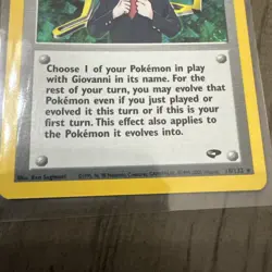 Pokemon TCG Giovanni Trainer 2000 Gym Challenge Holo Rare Card 18/132 NM - Image 2
