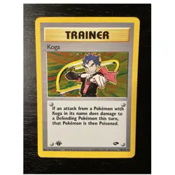 Pokemon Koga Gym Challenge Holo Rare 1st Edition Card 19/132 English Sugimori - Image 1